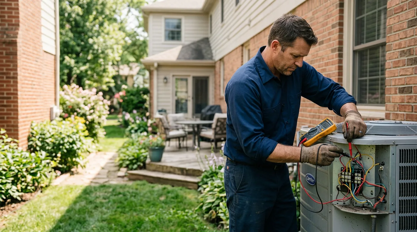 HVAC technician working near Valyermo, CA